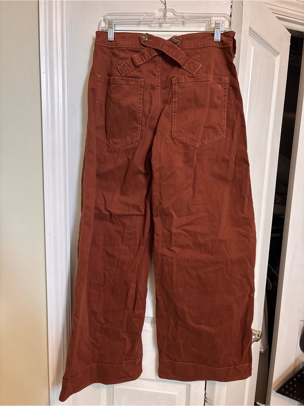 Pilcro Rust Red High-Waist Utility Pants - Picture 4 of 5